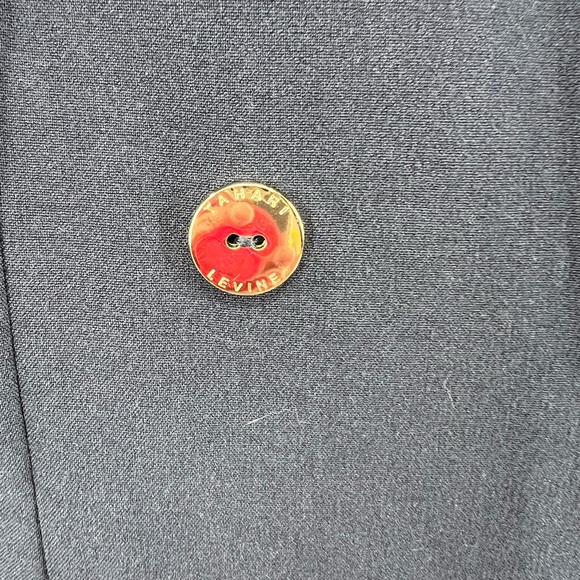 Tahari sleeveless navy double button blazer dress 6 knee length office workwear - Picture 5 of 10